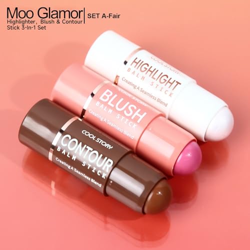 3-in-1 Highlighter, Blush & Contour Stick Trio Set