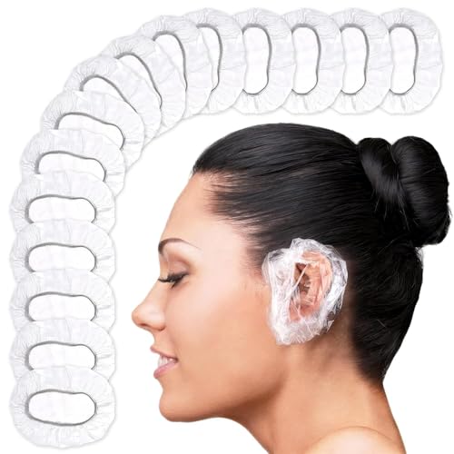 200 Pcs Disposable Ear Covers for Shower & Hair Dye
