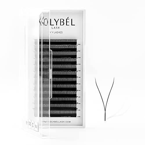 KOLYBEL Easy Fan Eyelash Extensions 0.05 Thickness D Curl 15-20mm Mix + YY Lash Extensions 0.07 Thickness C Curl 8-15mm Mix