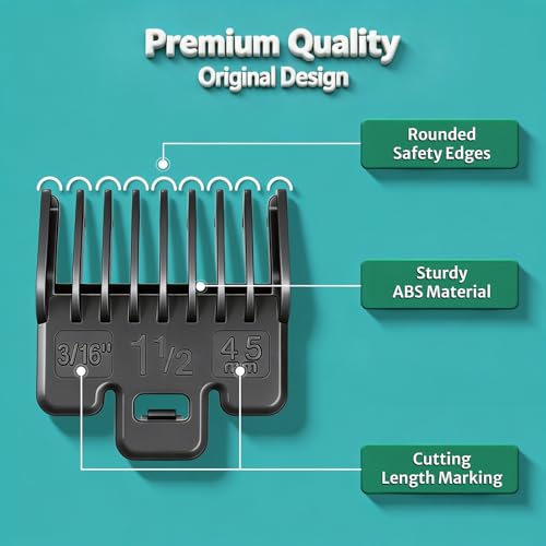 Wahl Clipper Guards Set - 10 Piece 1/16" to 1" Guide Attachments