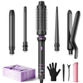 BESTOPE PRO 5-in-1 Curling Iron Set with Flat Iron & Brush