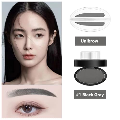 Eyebrow Stamp Powder Kit - Natural, Long-Lasting Eyebrow Makeup Tool for Beginners & Professionals