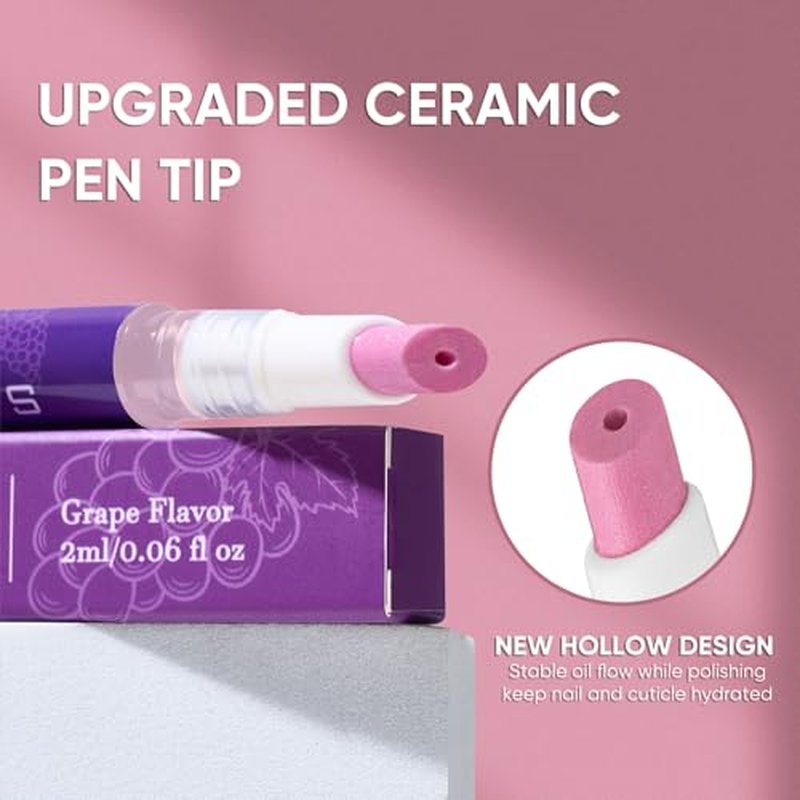 2-in-1 Cuticle Oil Pusher Pen with Nourishing Jojoba & Almond Oils