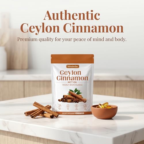 Ceylon Cinnamon Softgels with MCT Oil - 300 Capsules