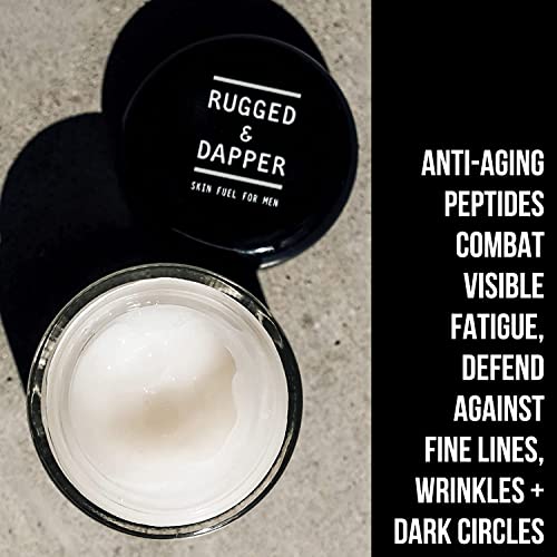 RUGGED & DAPPER Men's Eye Cream for Dark Circles, Puffiness, Wrinkles & Puffy Eyes, Unscented Gel with Hyaluronic Acid, Vitamin E, Argan Oil, 1 Fl Oz