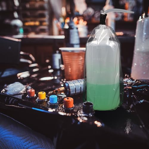 200pcs Tattoo Bottle Bags Disposable Tattoo Wash Bottle Bags Covers Sleeves Squeeze Bottle Bags Covers For Tattoo Machine Accessories, Tattoo Supplies, Tattoo Kits (Clear)