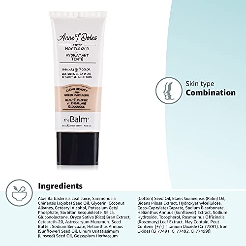 theBalm Anne T. Dotes Tinted Moisturizer, 10 (For Very Fair Skin), 1 fl. oz.,7168