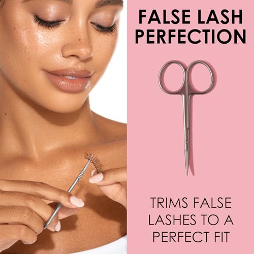 JAPONESQUE Curved Beauty Scissors for Eyebrow & Facial Hair Trimming