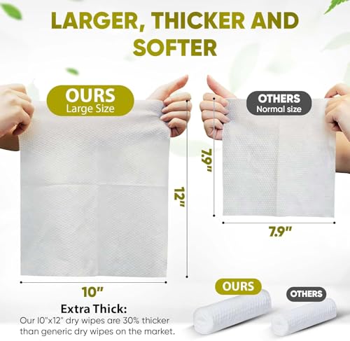 JenMom Disposable Face Towels 100 Count Eco-Friendly Soft & Hypoallergenic