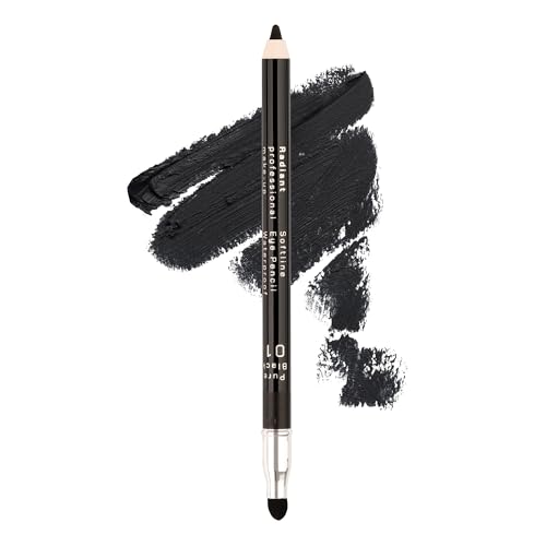 Radiant Professional Waterproof Black Eyeliner Pencil 01 - Long-Lasting & Smudge-Proof