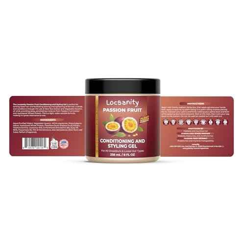 Locsanity Passion Fruit Conditioning and Styling Hair Gel ? Braiding Gel for Dreadlocks, Twists and Sisterlocks, Loose Natural Hair, and All Types of Locs