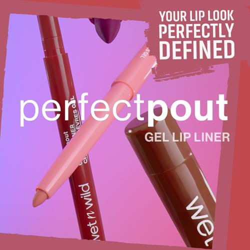 Wet n Wild Perfect Pout Matte Retractable Gel Lip Liner - Purple Lay Down the Mauves, 1 Count