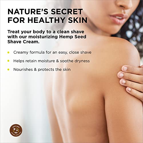 Hemp Seed Shave Cream, Isle of You - 8 oz - Nourishes & Protects Skin - With Hemp Seed Oil, Argan Oil & Vitamin E - Vegan, Cruelty Free