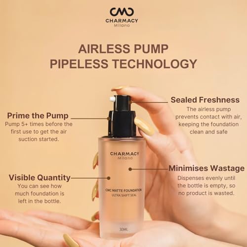 Charmacy Matte Liquid Foundation - 24hr Waterproof Full Coverage