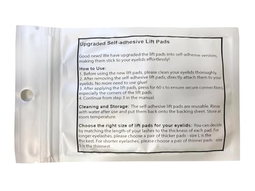 Self-Adhesive Lash Lift Rods Size S – 5 Pairs Reusable Silicone