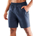 MIER Men's Quick Dry Running Shorts with Zipper Pocket Elastic Waist Athletic Workout Exercise Shorts