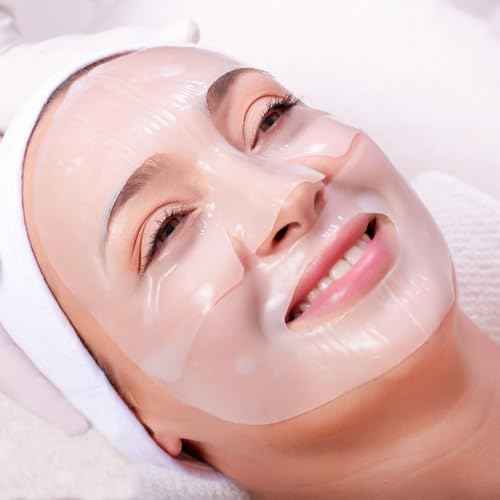 Deep Collagen Face Mask Overnight, Bio- Collagen Mask Real Deep Mask, Hydrating Hydrogel Masks with Low Molecular Collagen for Firming, Elasticity, Pore Minimizing 40g x 5ea Christmas Gifts