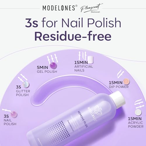 modelones Nail Polish Remover, Acetone Nail Polish Remover and Red Orange Sky Blue Gel Manicure for Travel NalilArt for Salon DlY at Home
