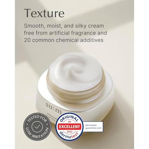 SU:M Micro-Active Soft Fit Cream (1.67 fl oz) - Deep Hydration for Elasticty, Sensitive Skin. Korean Skin Care. Peptides, Fermented Nutrients.