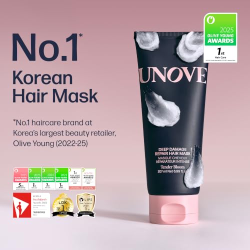 UNOVE Deep Damage Treatment Mask - Keratin Hair Repair for Dry, Frizzy Hair