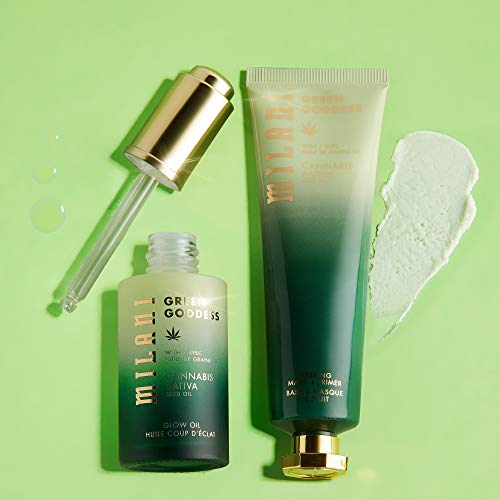 Milani Green Goddess Sleeping Mask + Primer - Self Care Hemp Oil Face Mask To Relax Skin, Reduce Pores and Hydrate Overnight