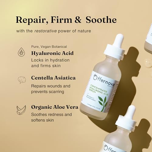 Offernova Rapid Radiance Duo - Organic Rosehip Seed Oil - Hyaluronic Acid Serum - Rosa Mosqueta y Acido Hialur?nico