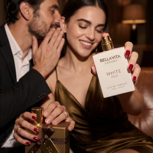 BellaVita Luxury Unisex Perfume Duo - Honey Oud & White Oud Eau de Parfum, Long-Lasting Vegan Fragrances, Gift Set