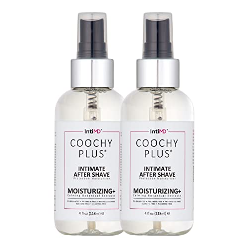 IntiMD COOCHY Intimate After Shave Protection Moisturizer Plus Delicate Soothing Mist For The Pubic Area & Armpits ? Antioxidant Formula For Razor Burns, Itchiness & Ingrown Hairs (2 Pack)