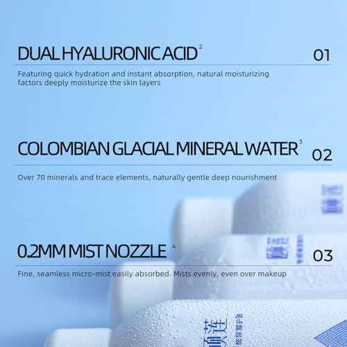 YILIAN Face Mist Natural Facial Spray with HA, Soothing and Calming Sensitive Skin, 10.14 fl. oz.