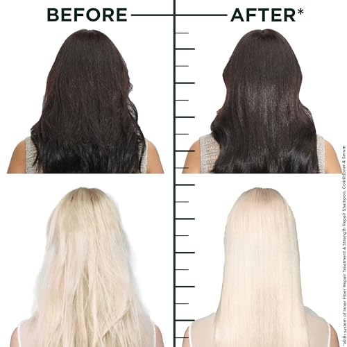 Garnier Fructis Hair Filler Strength Repair Serum Treatment with Vitamin Cg, Hair Serum for Weak, Damaged Split Ends, 3.8 Fl Oz, 1 Count