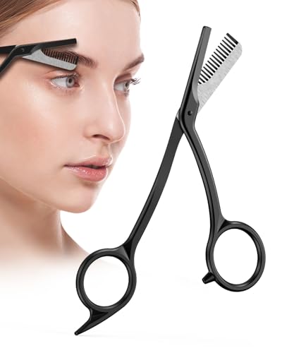 Baluca Eyebrow Scissors with Comb | Precision Stainless Steel Trimmer