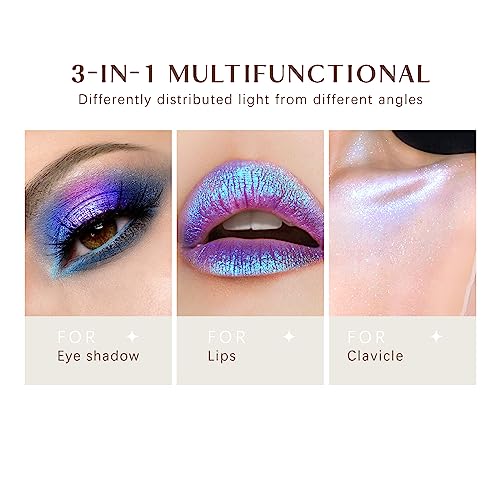 HOSAILY 8 Colors Diamond Highlighter Palette with Mirror