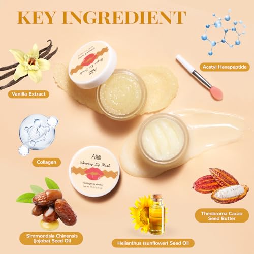 ANAI RUI Vanilla Lip Scrub & Sleeping Mask Set