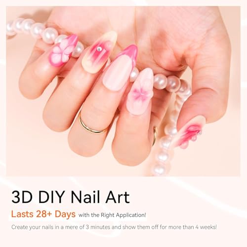Makartt Rhinestone Glue & 3D Nail Gel Kit 30ml + 15ml for Nails