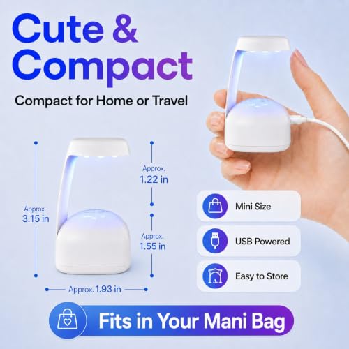 Beetles Mini UV LED Nail Lamp for Gel Polish - Portable 5W Flash Curing Light