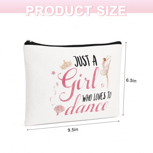 Dance Makeup Bag for Dancers with Zipper, Portable Cosmetic Organizer