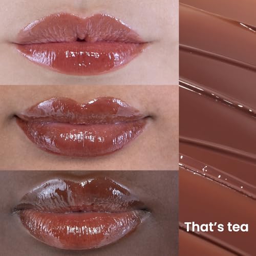 Glossy Lip Stain with Hyaluronic Acid & Peptides – Plumping Hydrating Lip Oil Tint