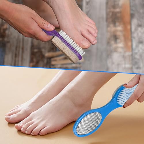 4-in-1 Pedicure Foot File & Pumice Stone Brush - Callus Remover (2 Pack)