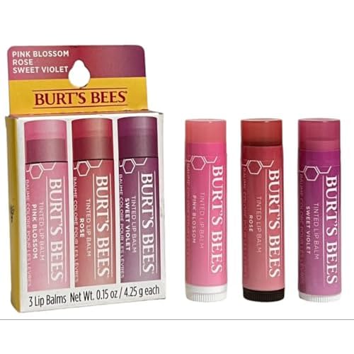 Burt's Bees Tinted Lip Balm, 3 Count (Pack of 1)