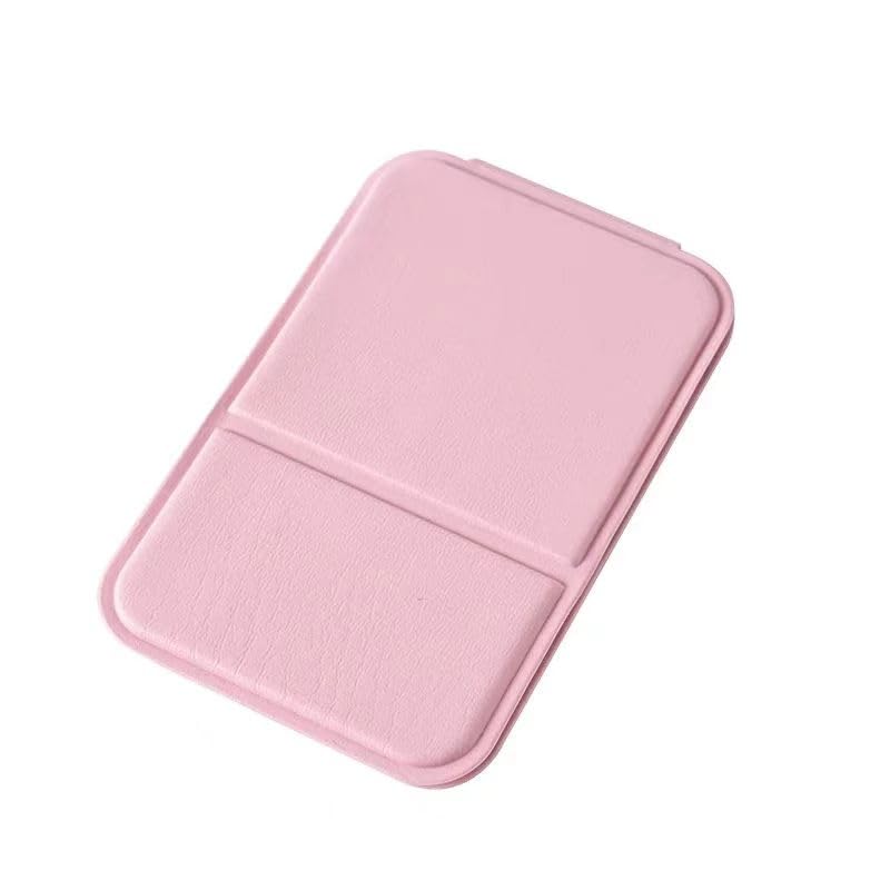 Ultra-Thin Pocket Mirror with PU Leather Cover - Dual-Sided