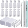 Gel Nail Remover Kit with Clips, Files & 115 Cotton Pads