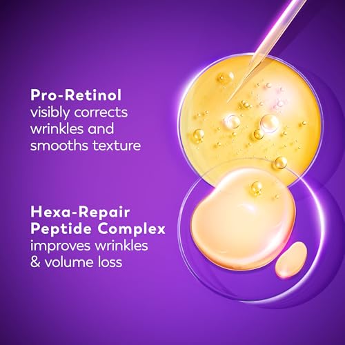 Olay Regenerist Resurfacing Retinol Serum, Renew, Anti-Wrinkle Serum for Women, Anti-Aging Skin Care, Advanced Night Repair, Fragrance-Free, Hexa-Repair Peptide & Pro-Retinol, 1.0oz