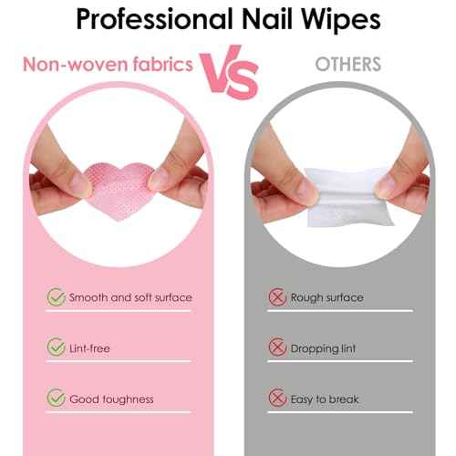 400 Pieces Nail Cotton Pads,1 Pull-Down Pump Dispenser Bottle, Super Absorbent Soft Non-Woven Eyelash Glue Wipes,Lash Extensions Glue Cleaning Wipes Nail Salon Supplies (Pink and White 2)
