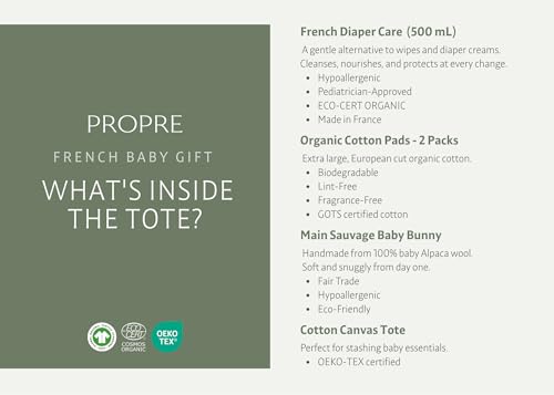 Organic Baby Gift Set with Diaper Care Solution & Alpaca Toy