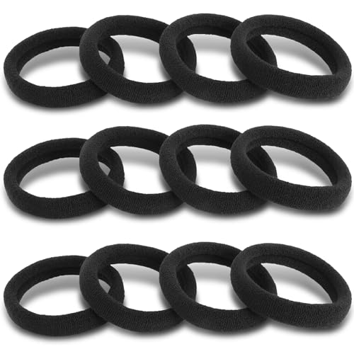 Black Hair Ties for Women & Girls - 120 Pack Elastic Ponytail Holders