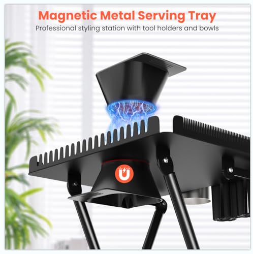TASALON Professional Hair Styling Station Cart with Magnetic Bowls