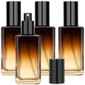 Segbeauty 3.4oz Empty Amber Glass Spray Bottle Refillable Travel Perfume Bottles, 4pcs Fine Mist Large Travel Spray Bottle for Hair, 100ml Sample Glass Atomizer Perfume Refill Bottles for Toiletries
