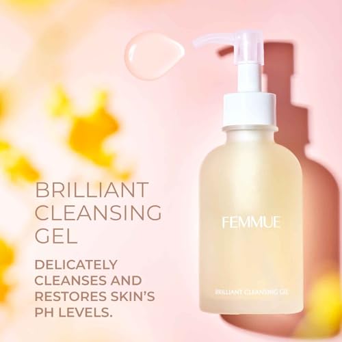 FEMMUE Cleansing Gel Face Wash (4.2 oz) | Hydrating Daily Facial Gel Cleanser & Makeup Remover with Blueberry Extracts | Korean Skincare
