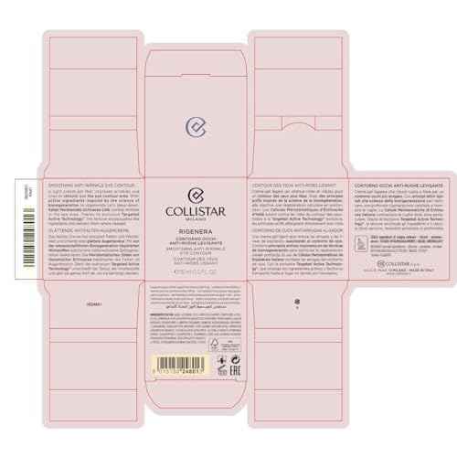Collistar Rigenera Smoothing Anti Wrinkle Eye Contour 15 ml, 0.5 Fl Oz Made in Italy [italian import]
