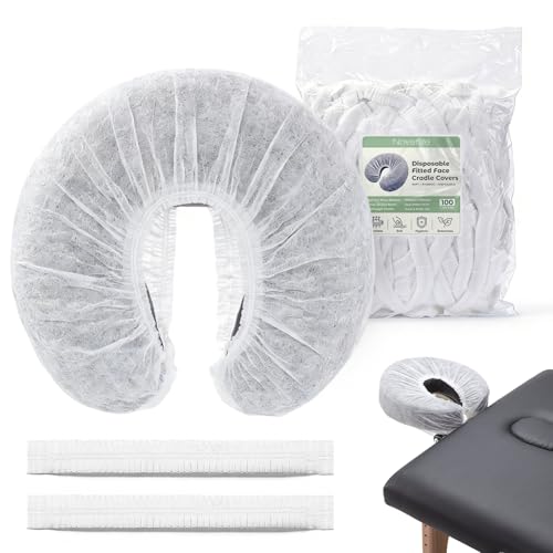 Thicken & Ruffle Edge Disposable Face Cradle Covers 100pcs for Massage & Spa